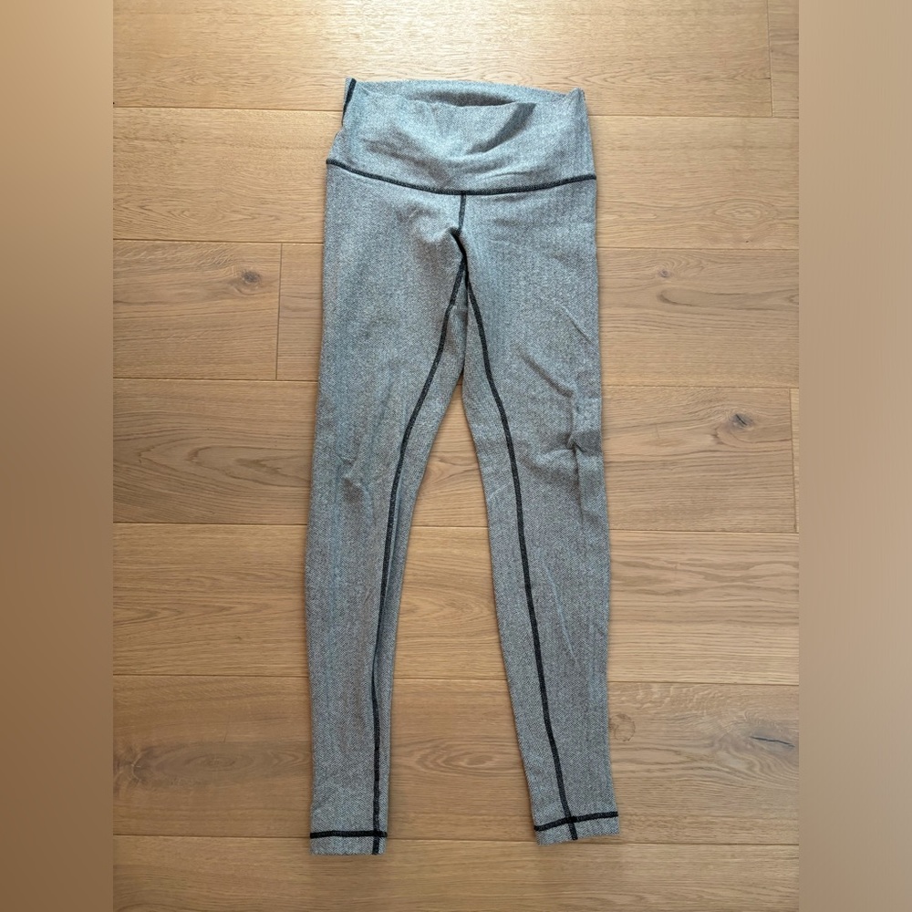 Lululemon leggings size 6 - gray herringbone